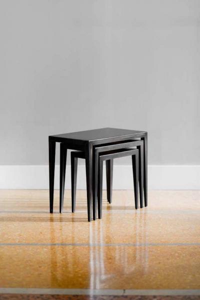  Illums Bolighus Set of Three Midcentury Side Tables by Illums Bolighus Kobenhavn Made in Wood