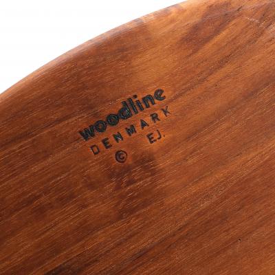 Illums Bolighus Solid Teak Tray with Boat Tobacco Jar