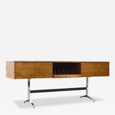  Imperial Furniture Co Imperial Mid Century Walnut and Chrome Credenza