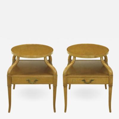 Imperial Furniture Co Pair Of 1940s Mahogany Plateau Side