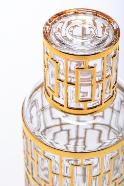  Imperial Glass Company 1960s 22k Gold Shoji Sake Bottle Glasses Set by Imperial Glass Co 