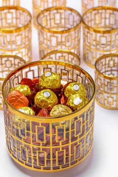  Imperial Glass Company Vintage Imperial Glass Co Shoji Hospitality Bowl 22 Karat Gold 1960s