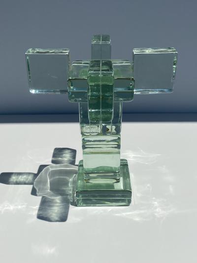  Imperial Imagineering Glass Block Side End Table