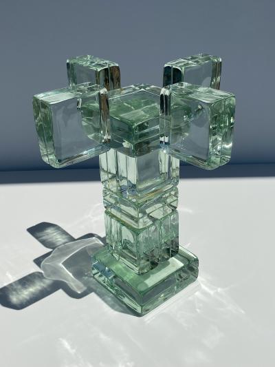  Imperial Imagineering Glass Block Side End Table