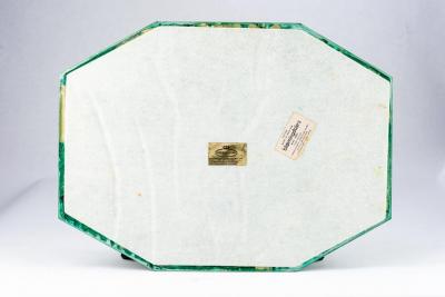  Imperial Stone Set of 10 Imperial Stone Faux Malachite Placemats Acrylic Signed