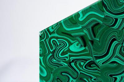  Imperial Stone Set of 10 Imperial Stone Faux Malachite Placemats Acrylic Signed