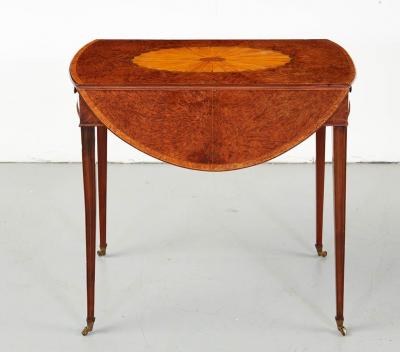  Ince Mayhew Mayhew Ince Gorgeous George III Burl Yewwood Pembroke Table