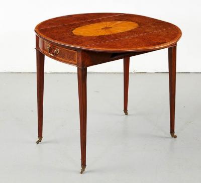  Ince Mayhew Mayhew Ince Gorgeous George III Burl Yewwood Pembroke Table