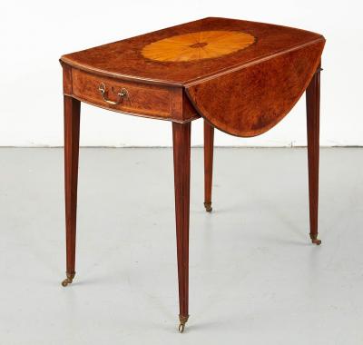  Ince Mayhew Mayhew Ince Gorgeous George III Burl Yewwood Pembroke Table