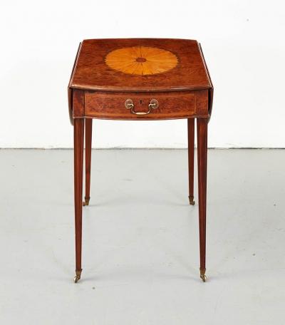  Ince Mayhew Mayhew Ince Gorgeous George III Burl Yewwood Pembroke Table