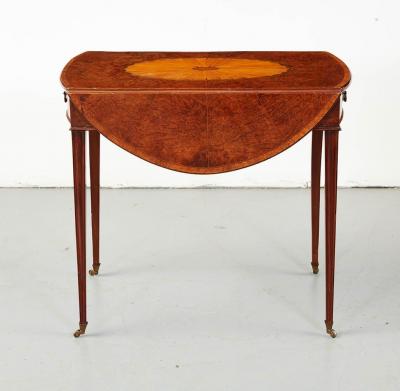  Ince Mayhew Mayhew Ince Gorgeous George III Burl Yewwood Pembroke Table