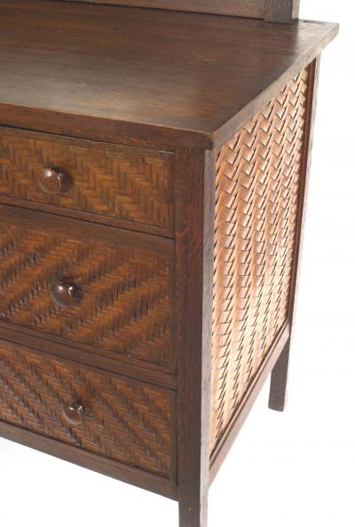  Indian Splint Mfg Co American Rustic Mission Oak Dresser with Mirror