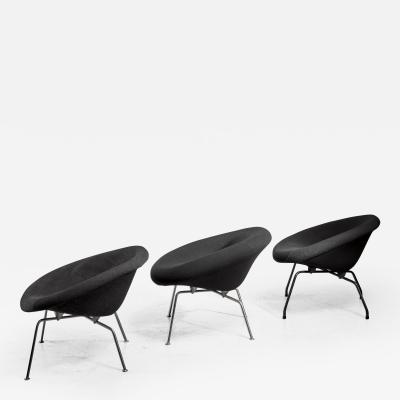 Ing J G Athmer Set of 3 prototype chairs by Dutch architect Ing J G Athmer