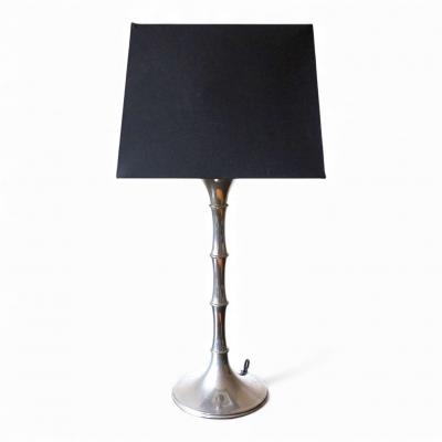  Ingo Maurer Bamboo table lamp silver by Ingo Maurer 1960
