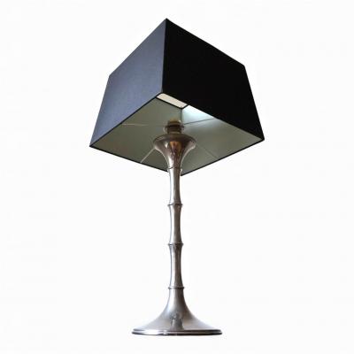  Ingo Maurer Bamboo table lamp silver by Ingo Maurer 1960