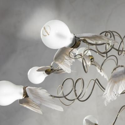  Ingo Maurer Ingo Maurer Chandelier model Birdie in Metal and wings diffusers