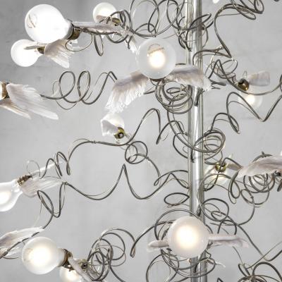  Ingo Maurer Ingo Maurer Chandelier model Birdie in Metal and wings diffusers