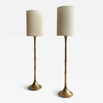  Ingo Maurer Ingo Maurer Pair of Bamboo ML 1 F floor lamps circa 1968