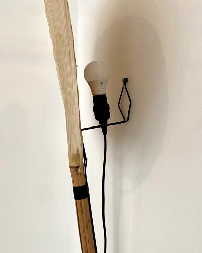  Ingo Maurer Ingo Maurer Uchiwa II Rice Paper and Bamboo Wall Light