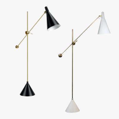  Innolux Oy Tapio Wirkkala Crane Articulating Floor Lamp in Black for Innolux Oy
