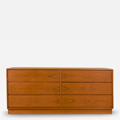  Interform Collection Mid Century Danish Teak Long Double Dresser