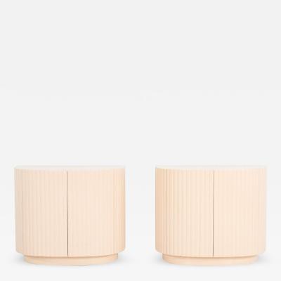  Interiors Crafts Pair of Fluted Nightstands by Interior Crafts 1989
