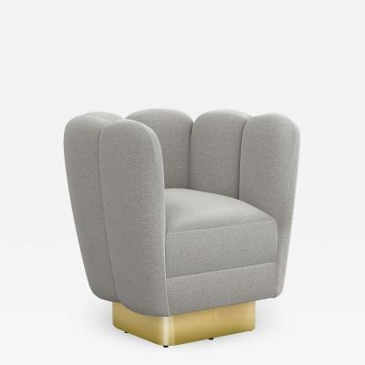  Interlude Home Gallery Swivel Brass Grey