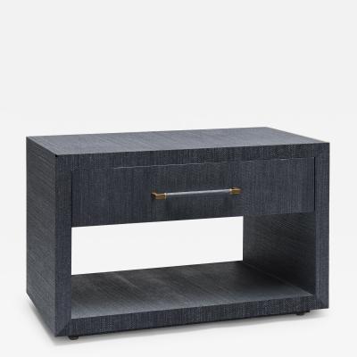  Interlude Home Taylor Low Bedside Chest Navy