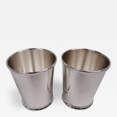  International Silver Co Pair of International Modern Sterling Silver Mint Julep Cups