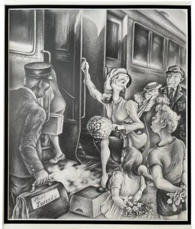  Irene Bashkiroff Valira Miss Twisty Back to the City Mid Century Female Illustrator