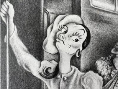  Irene Bashkiroff Valira Miss Twisty Back to the City Mid Century Female Illustrator