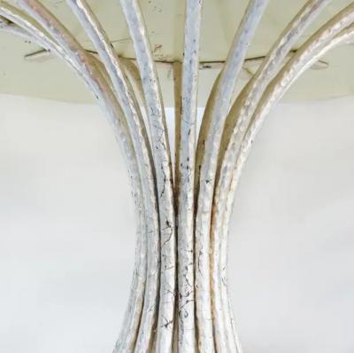  Ironies Ironies Silver Gilt Metal Table with Tessellated Bone Top