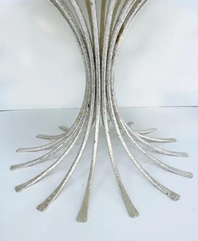  Ironies Ironies Tessellated Bone Sunburst Top Dining Table with Silver Gilt Metal Base
