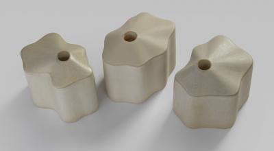 Isabelle Sicart and Francesco Balzano Set of 3 candle holders by Isabelle Sicart and Francesco Balzano 2022