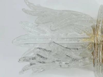  Italamp Pair of Murano Glass Brass Sconces by Italamp S R L Italy 2006