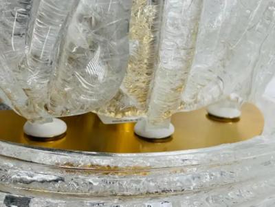  Italamp Pair of Murano Glass Brass Sconces by Italamp S R L Italy 2006