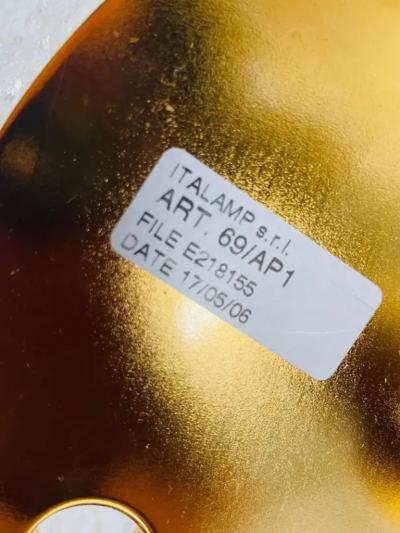  Italamp Pair of Murano Glass Brass Sconces by Italamp S R L Italy 2006