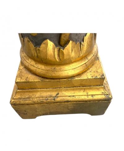  Italian Workshop EXCEPTIONAL ANTIQUE ITALIAN CARVED GILT WOOD GRAPEVINES BIRDS PEDESTAL COLUMNS