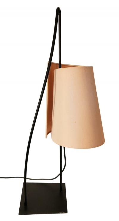  Italiana Luce Rare Italiana Luce Black Rod Table Lamp Italy 1960s