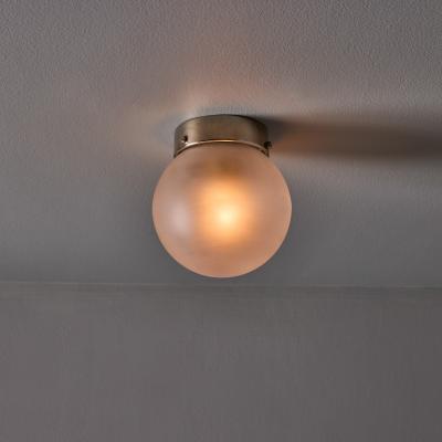  Itsu 1950s Mauri Almari Model EA 11 Glass and Metal Wall or Ceiling Lamp for Itsu