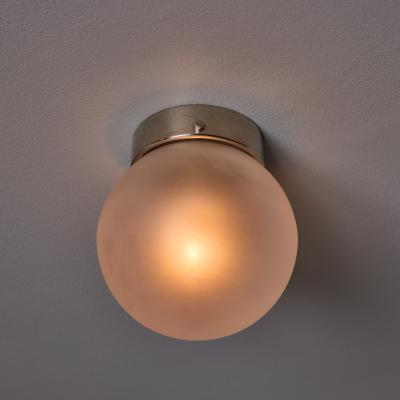  Itsu 1950s Mauri Almari Model EA 11 Glass and Metal Wall or Ceiling Lamp for Itsu