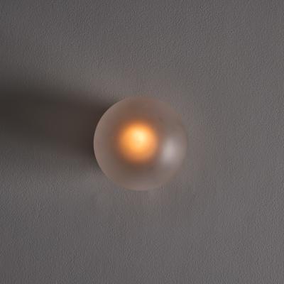  Itsu 1950s Mauri Almari Model EA 11 Glass and Metal Wall or Ceiling Lamp for Itsu