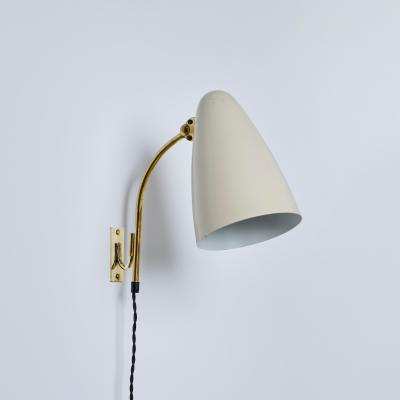  Itsu 1960s Lisa Johansson Pape White Plug in Wall Lamp for Itsu