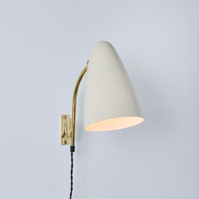  Itsu 1960s Lisa Johansson Pape White Plug in Wall Lamp for Itsu
