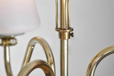  Itsu Brass Chandelier with Floral Details by Itsu Finland ca 1950s