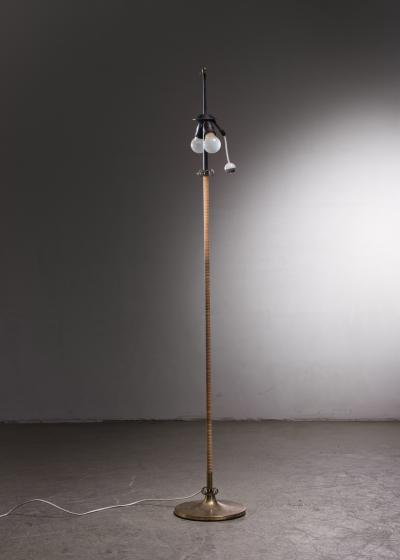  Itsu Brass Itsu floor lamp with cane covered stem