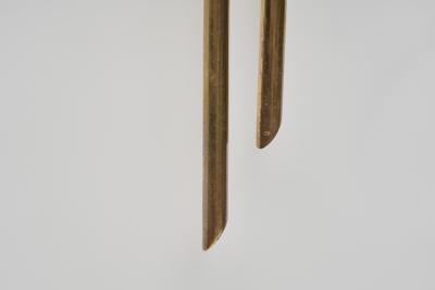  Itsu Brass and Opal Glass Wall Lamp by Itsu Finland Mid 20th Century