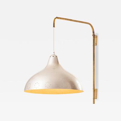  Itsu Itsu Brass Wall Pendant with Perforated Aluminum Shade