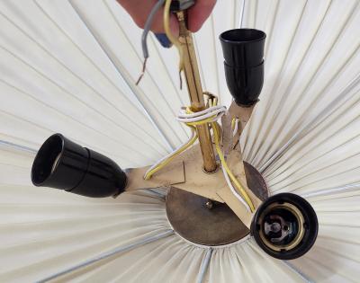  Itsu Itsu Pleated Silk Ceiling Lamp with Gimp