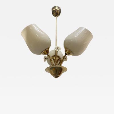  Itsu Mid Century Itsu Ceiling Lamp in Brass Finland 1950s